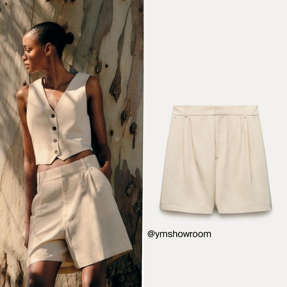 Zara Pants - ZARA Pleated shorts